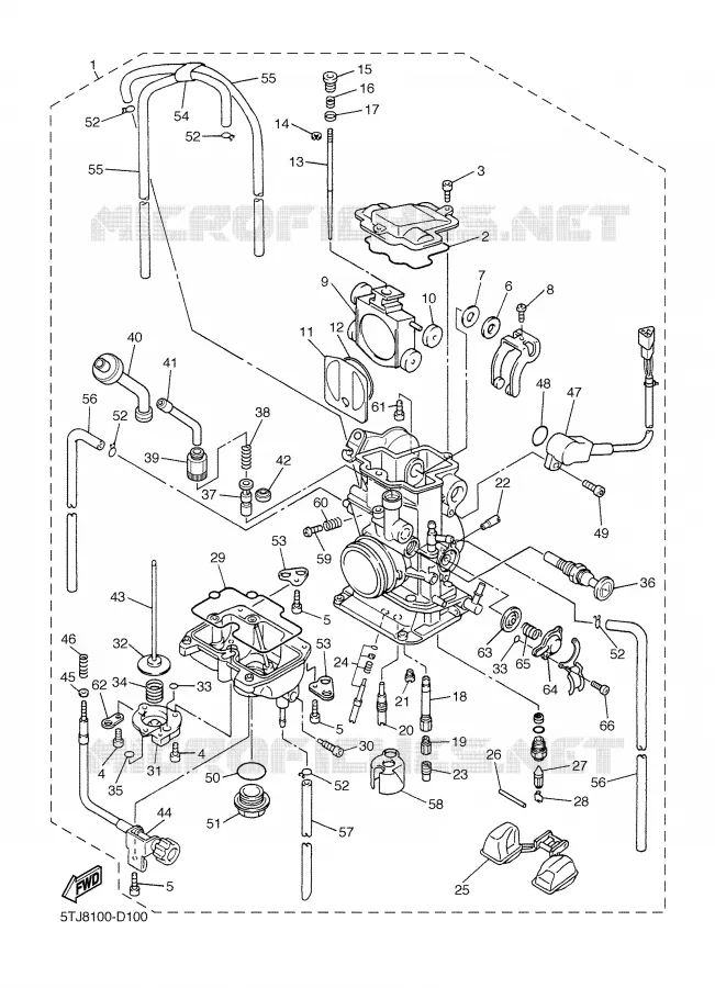 CARBURETOR Yamaha MOTO 450 2006 WRF  WR450FV
