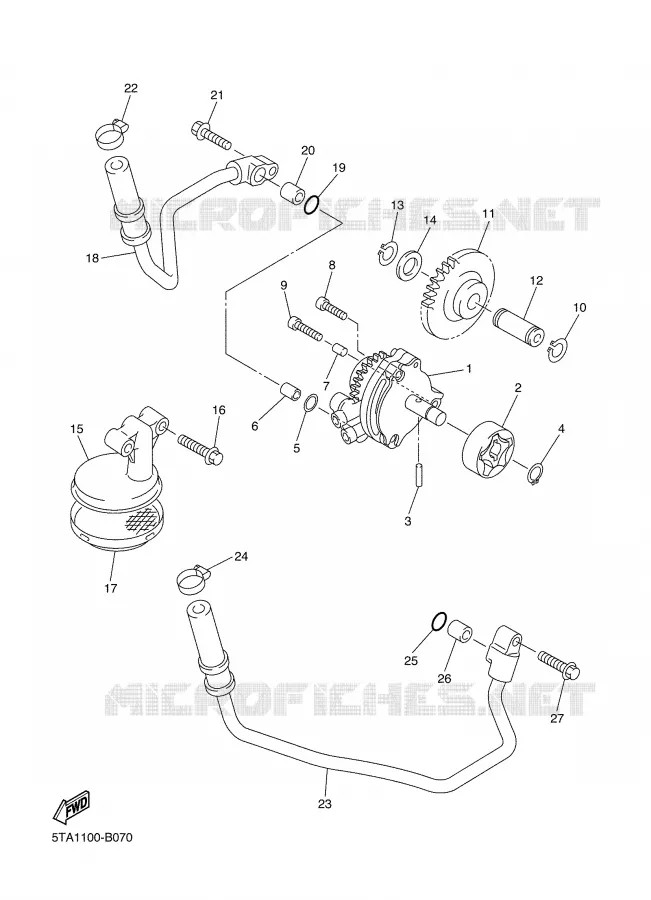 OIL PUMP Yamaha MOTO 450 2006 WRF  WR450FV