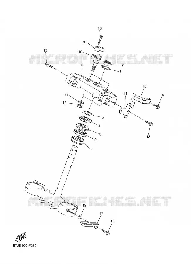 STEERING Yamaha MOTO 450 2007 WRF  WR450FW