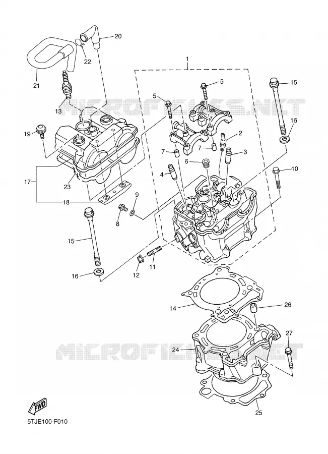 CYLINDER Yamaha MOTO 450 2007 WRF  WR450FW