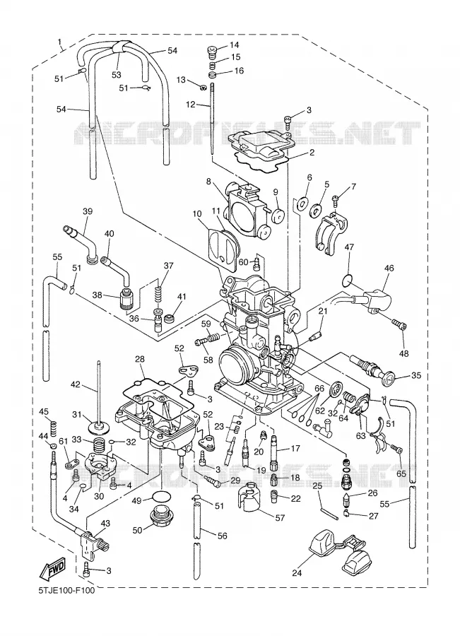 CARBURETOR Yamaha MOTO 450 2007 WRF  WR450FW