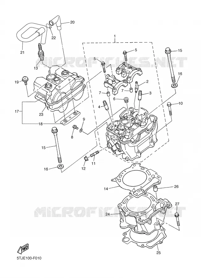 CYLINDER Yamaha MOTO 450 2009 WRF  WR450FY
