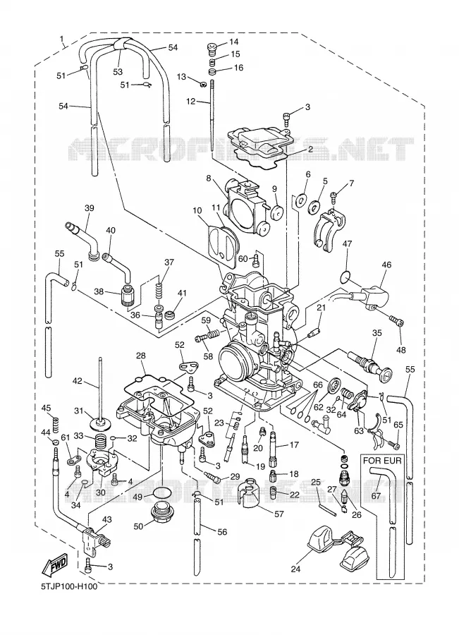 CARBURETOR Yamaha MOTO 450 2009 WRF  WR450FY