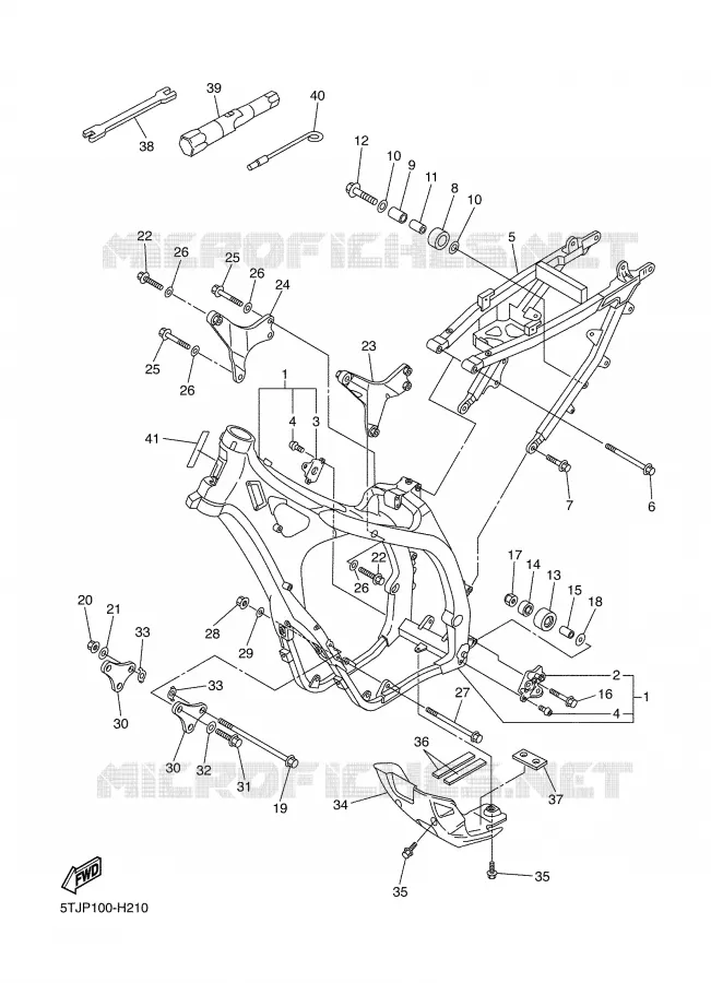 FRAME Yamaha MOTO 450 2009 WRF  WR450FY
