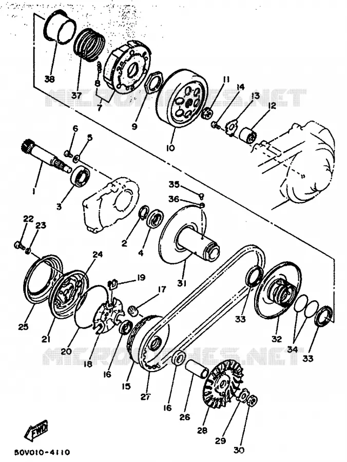 STARTER CLUTCH Yamaha SCOOTER 125 1993 CYGNUS  XC