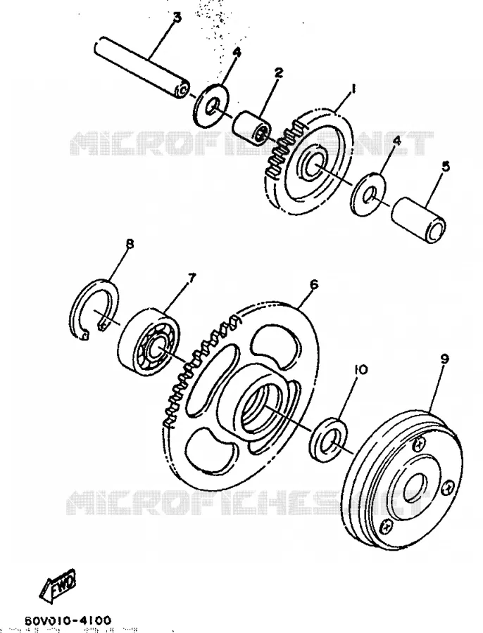 STARTER CLUTCH Yamaha SCOOTER 125 1990 BELUGA  XC125