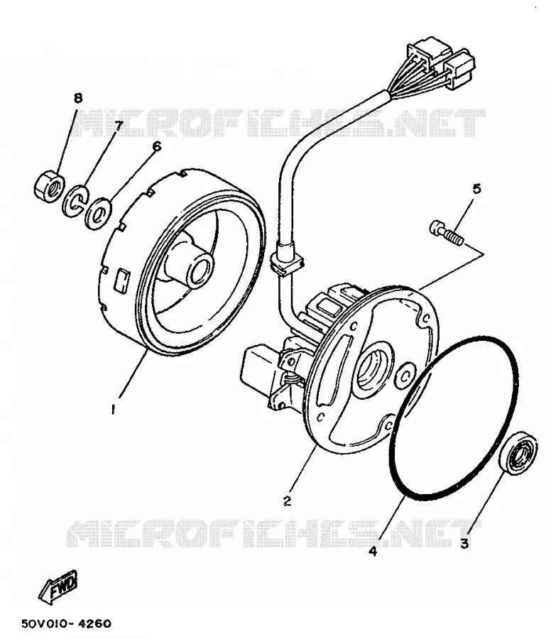 IGNITION Yamaha SCOOTER 125 1992 BELUGA  XC125