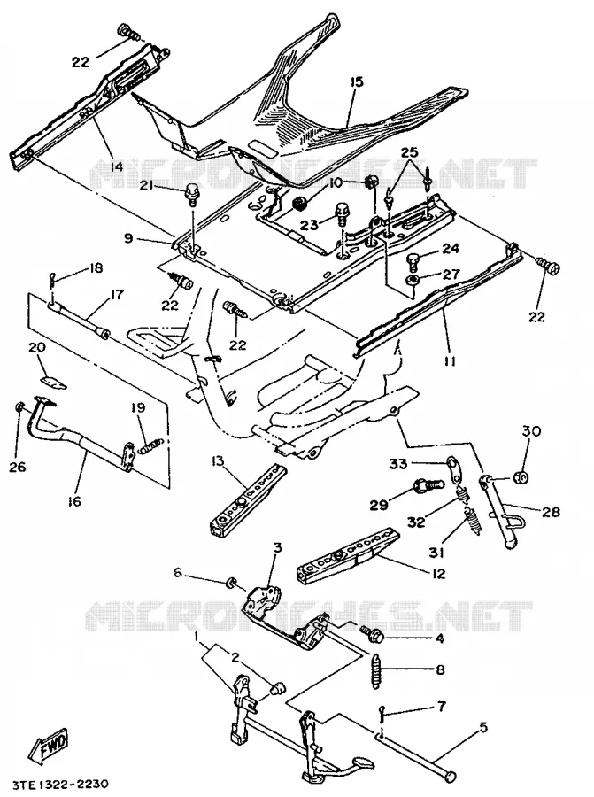 STAND / FOOTREST Yamaha SCOOTER 125 1993 BELUGA  XC125