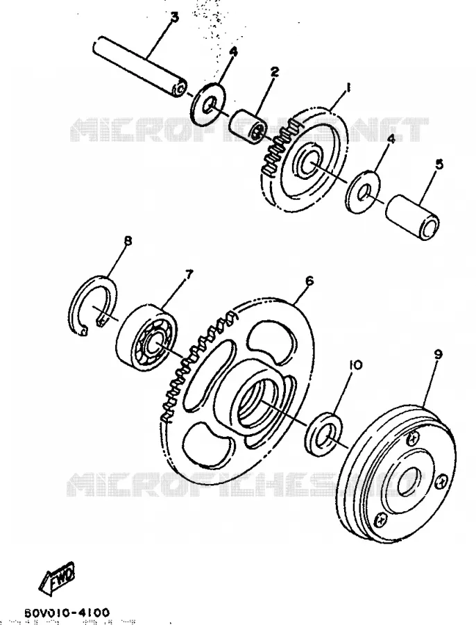 STARTER CLUTCH Yamaha SCOOTER 125 1993 BELUGA  XC125