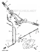 HANDLEBAR & CABLES for Yamaha BELUGA 1993