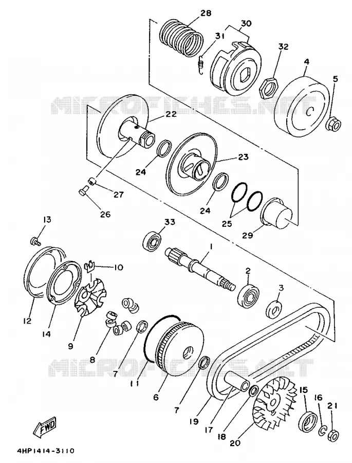 STARTER CLUTCH Yamaha SCOOTER 125 1994 XC  XC125