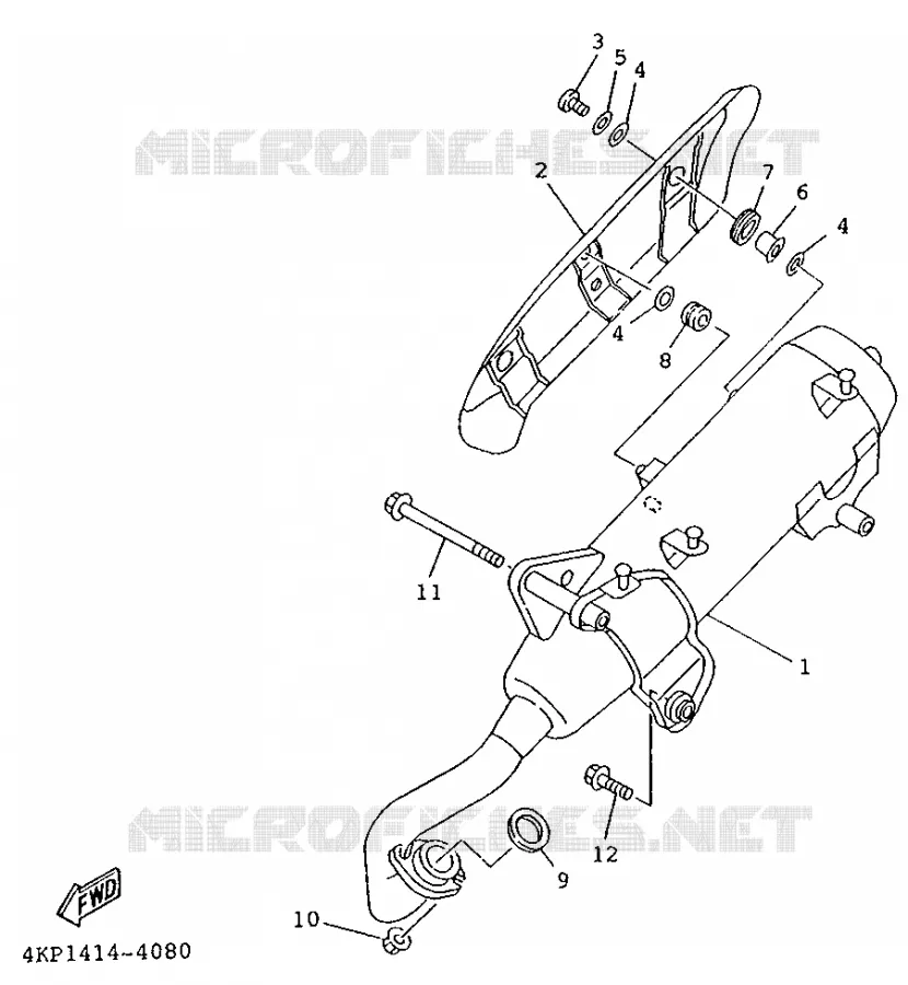 EXHAUST Yamaha SCOOTER 125 1994 XC  XC125