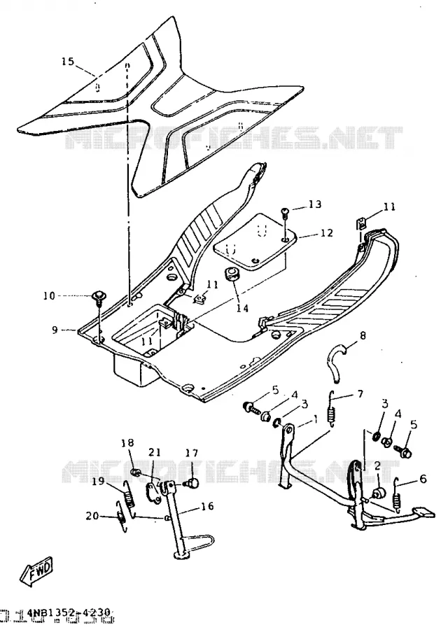 STAND / FOOTREST Yamaha SCOOTER 125 1995 XC  XC125