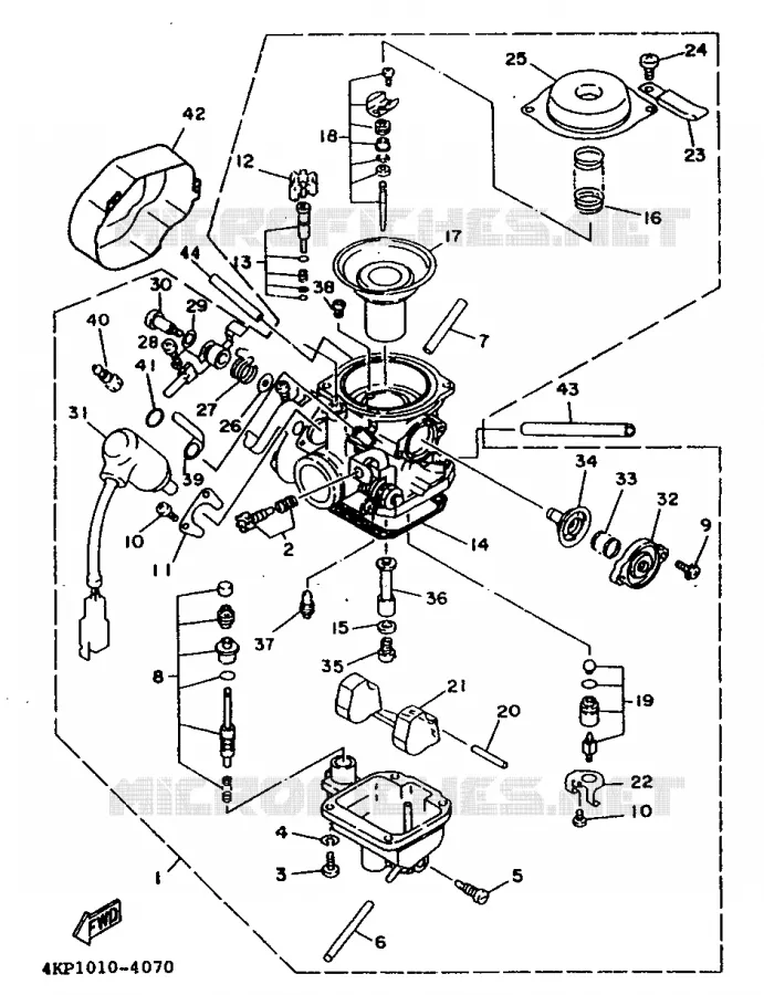 CARBURETOR Yamaha SCOOTER 125 1995 XC  XC125