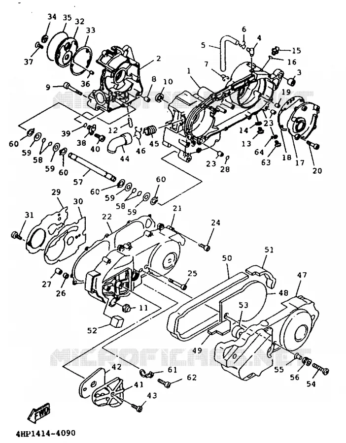 CRANKCASE Yamaha SCOOTER 125 1995 XC  XC125