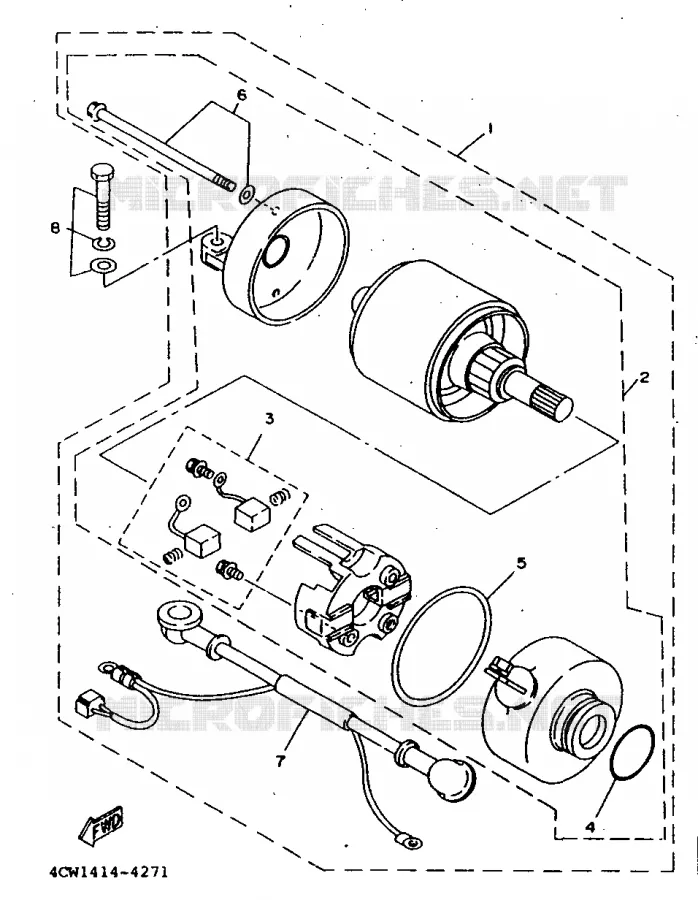 STARTER MOTOR Yamaha SCOOTER 125 1995 XC  XC125
