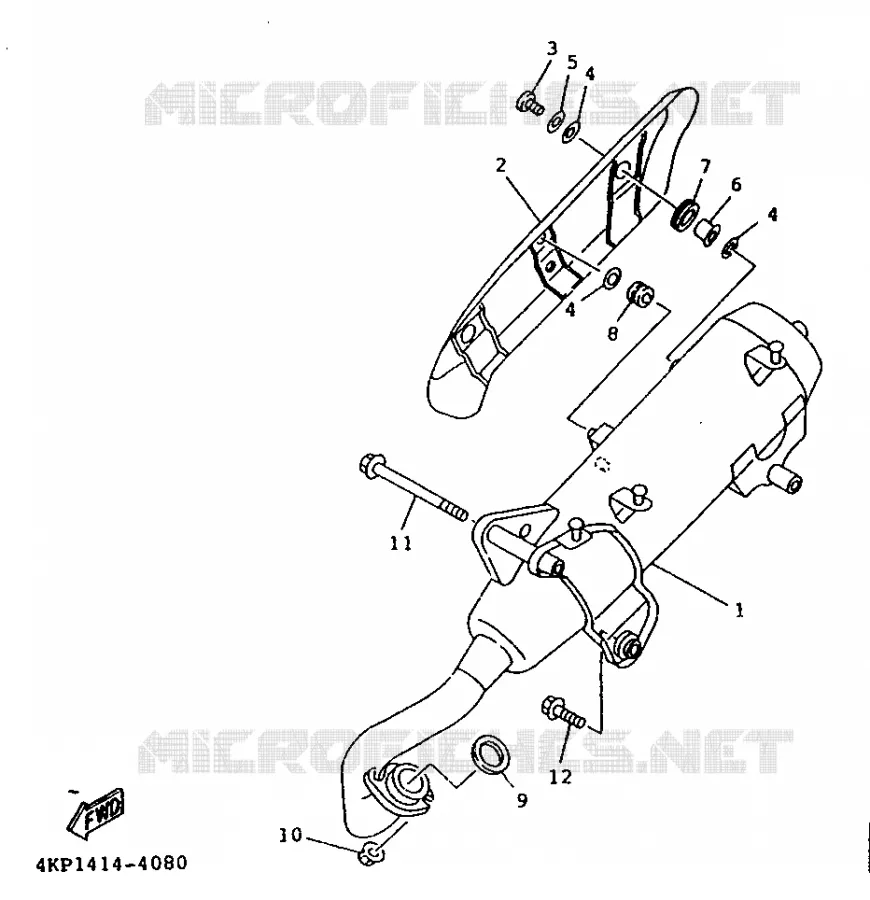 EXHAUST Yamaha SCOOTER 125 1995 XC  XC125