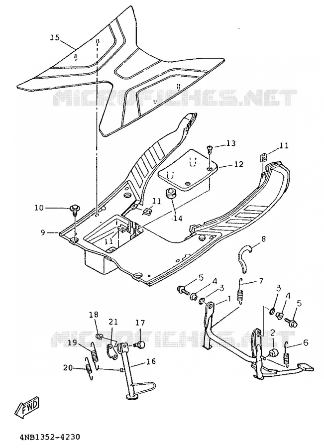 STAND / FOOTREST Yamaha SCOOTER 125 1996 XC  XC125