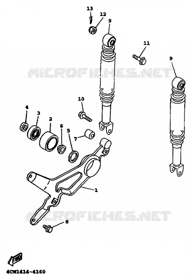 SWINGARM / SHOCK ABSORBER Yamaha SCOOTER 125 1998 XC  XC125