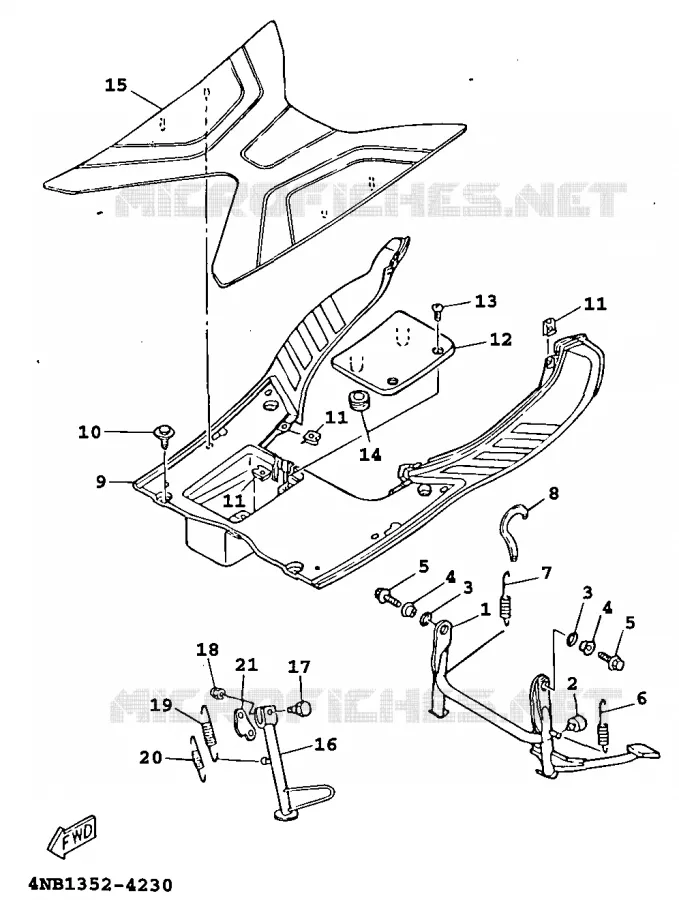 STAND / FOOTREST Yamaha SCOOTER 125 1999 XC  XC125