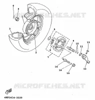 REAR WHEEL for Yamaha XC 1999