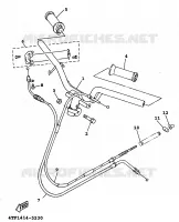HANDLEBAR & CABLES for Yamaha XC 1999