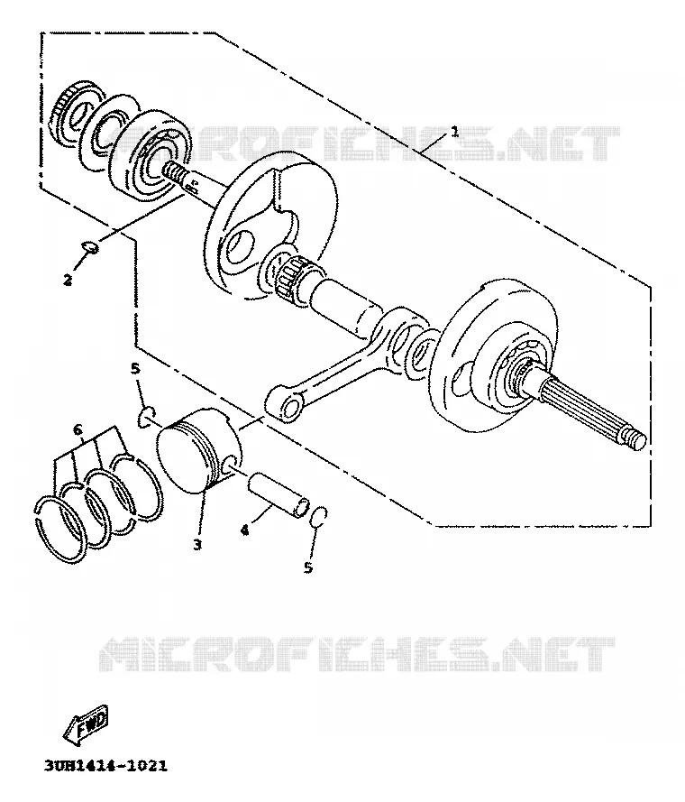 CRANKSHAFT Yamaha SCOOTER 125 2000 FLAME  XC125