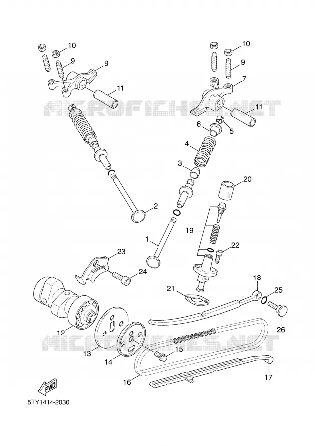 VALVE Yamaha SCOOTER 125 2004 CYGNUS  XC125