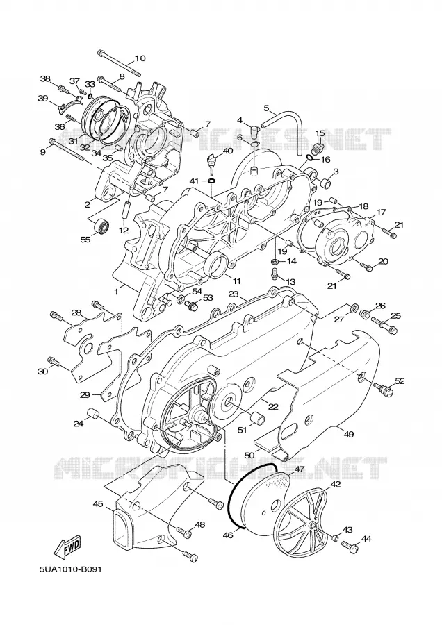 CRANKCASE Yamaha SCOOTER 125 2004 CYGNUS  XC125