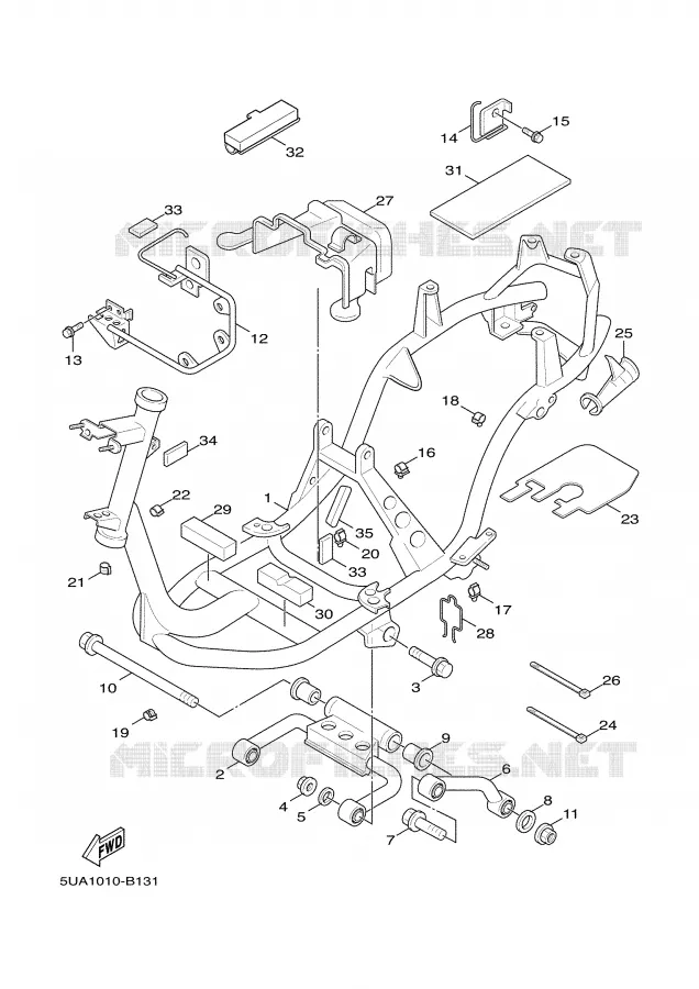 FRAME Yamaha SCOOTER 125 2004 CYGNUS  XC125