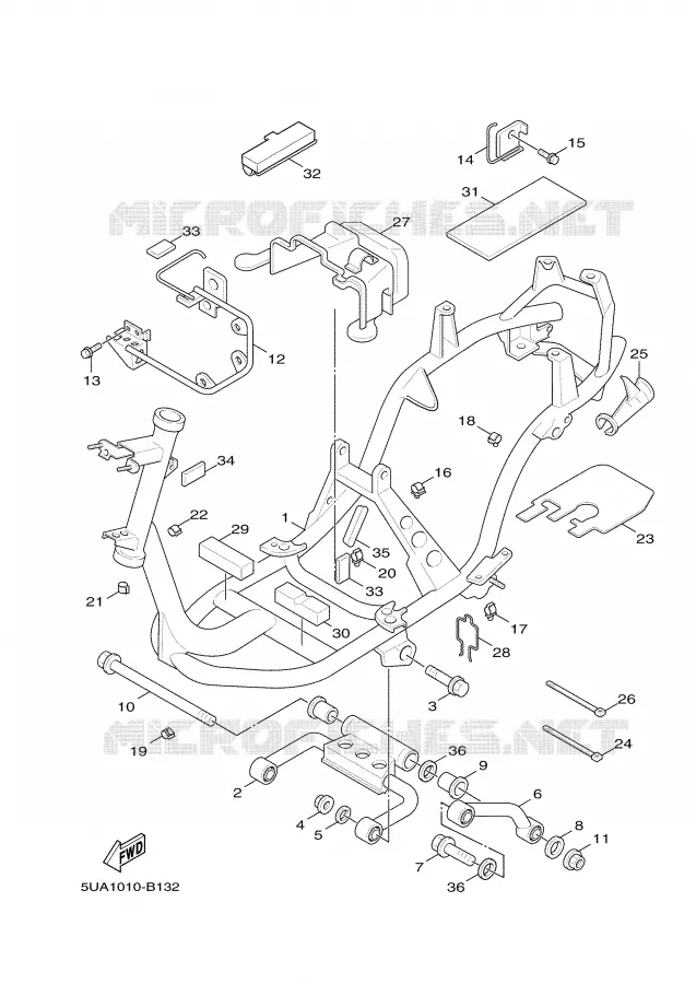 FRAME Yamaha SCOOTER 125 2005 CYGNUS  XC125