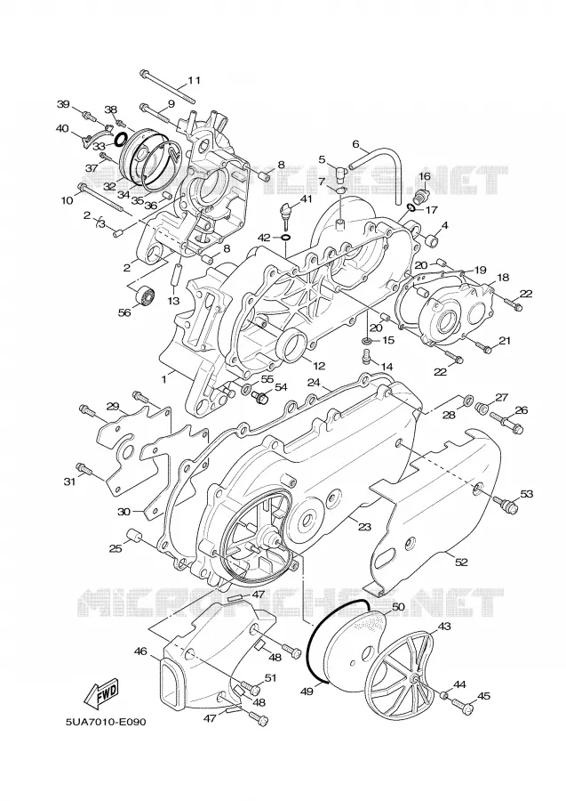 CRANKCASE Yamaha SCOOTER 125 2006 CYGNUS  XC125