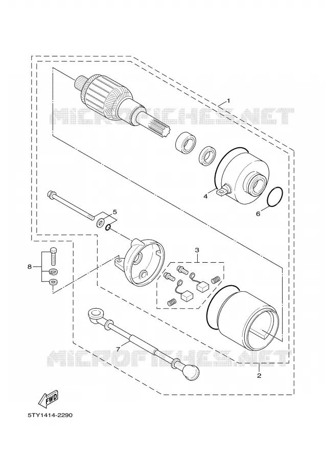 STARTER MOTOR Yamaha SCOOTER 125 2006 CYGNUS  XC125