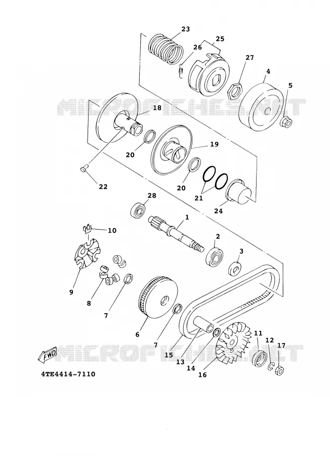 STARTER CLUTCH Yamaha SCOOTER 125 2001 CYGNUS  XC125F