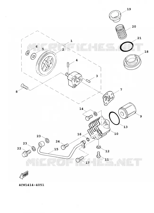 OIL PUMP Yamaha SCOOTER 125 2001 CYGNUS  XC125F
