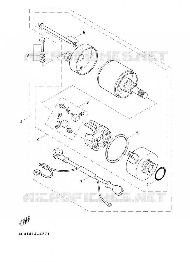 STARTER MOTOR Yamaha SCOOTER 125 2001 CYGNUS  XC125F