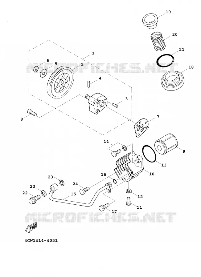 OIL PUMP Yamaha SCOOTER 125 2001 CYGNUS  XC125F