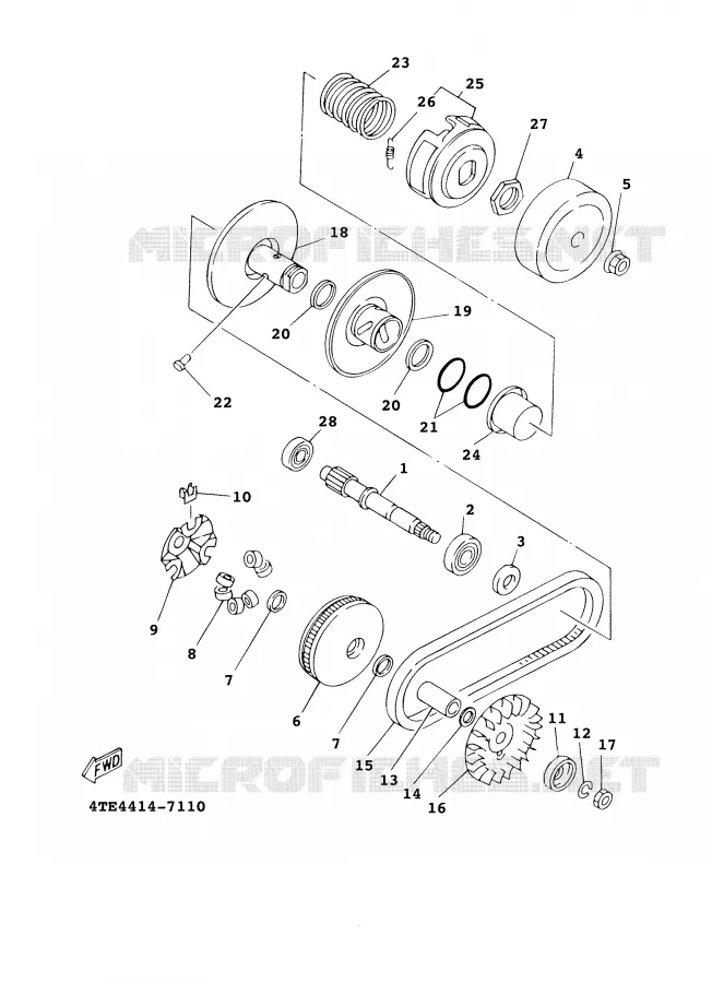 STARTER CLUTCH Yamaha SCOOTER 125 2001 CYGNUS  XC125F