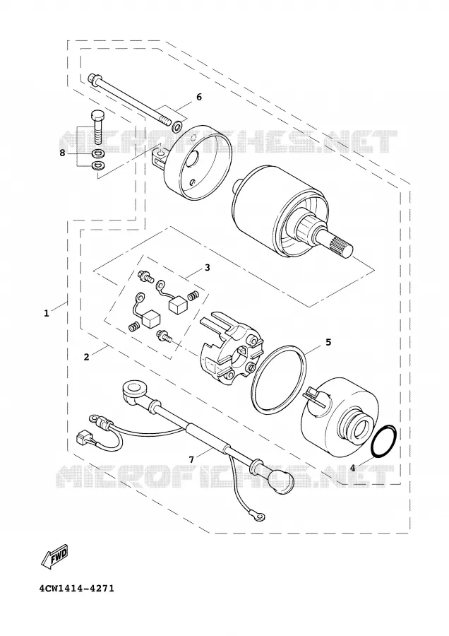 STARTER MOTOR Yamaha SCOOTER 125 2000 CYGNUS  XC125FC