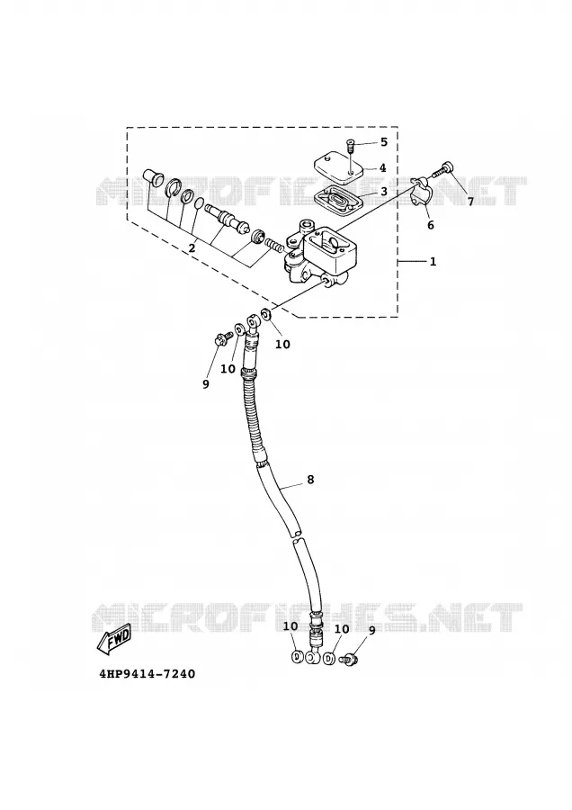 FRONT MASTER CYLINDER Yamaha SCOOTER 125 2000 CYGNUS  XC125FD