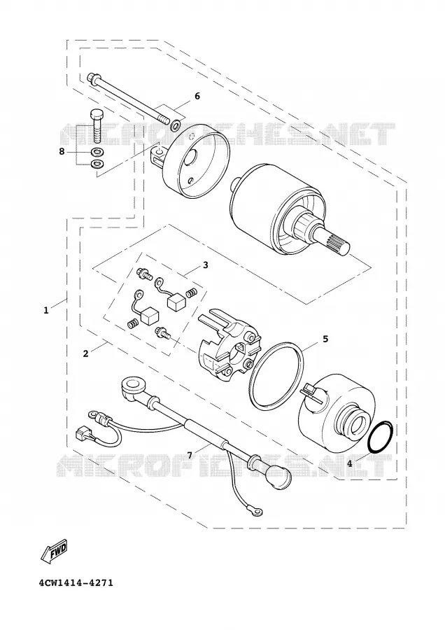 STARTER MOTOR Yamaha SCOOTER 125 2000 CYGNUS  XC125FD