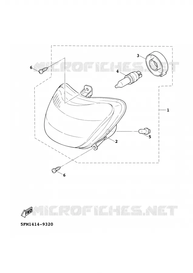 HEADLIGHT Yamaha SCOOTER 125 2000 CYGNUS  XC125FD