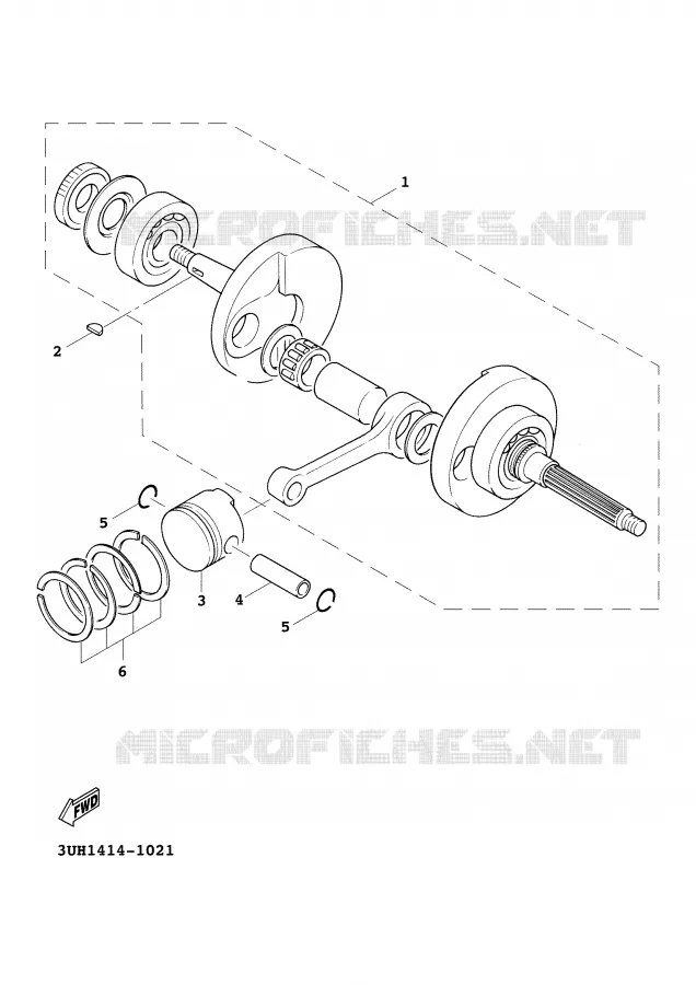CRANKSHAFT / PISTON Yamaha SCOOTER 125 2000 CYGNUS  XC125FI