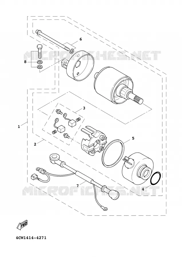 STARTER MOTOR Yamaha SCOOTER 125 2000 CYGNUS  XC125FI