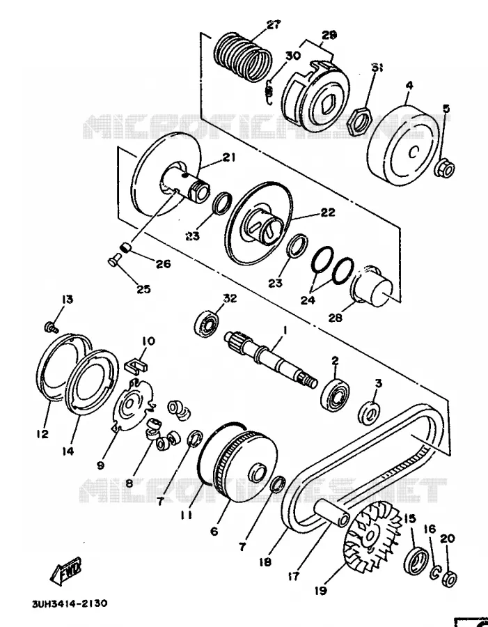 STARTER CLUTCH Yamaha SCOOTER 150 1992 FLY ONE  XC150