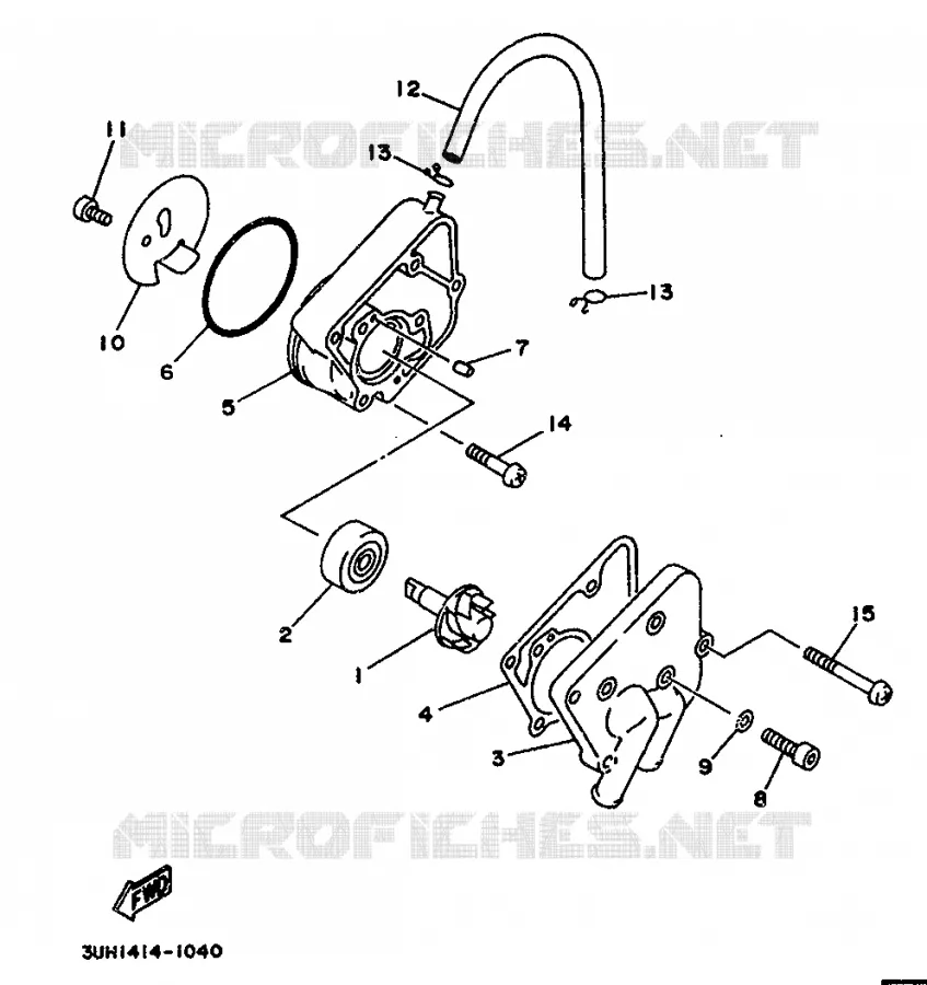 WATERPUMP / HOSES Yamaha SCOOTER 150 1997 FLY ONE  XC150E