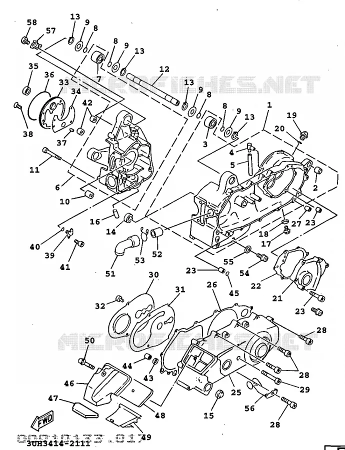 CRANKCASE Yamaha SCOOTER 150 1997 XC  XC150I