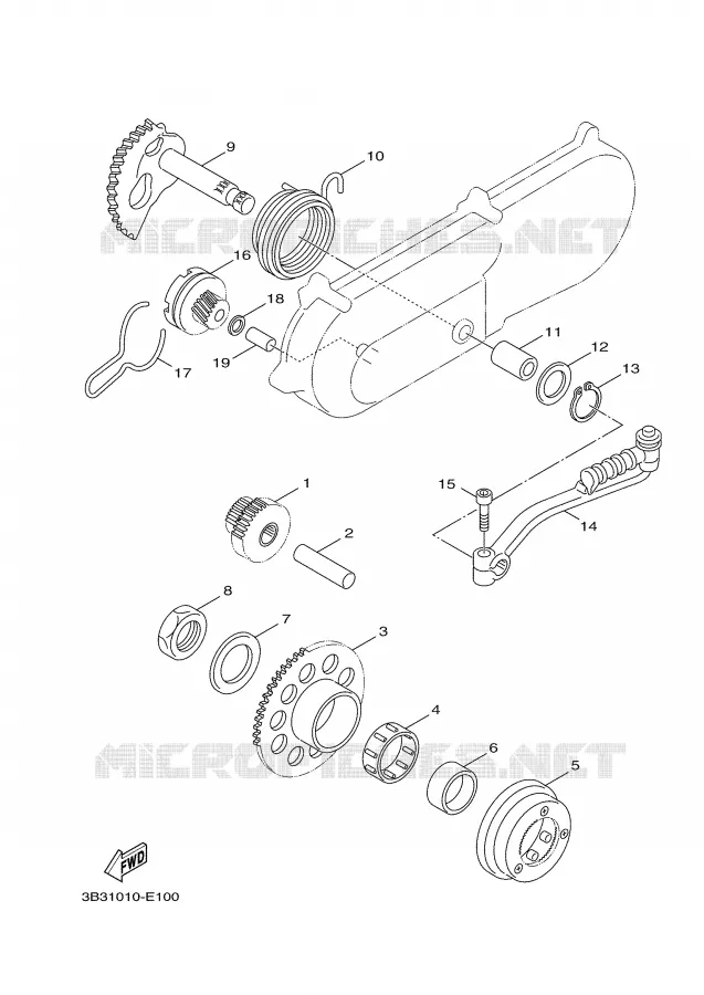 STARTER MOTOR Yamaha SCOOTER 50 2007 GIGGLE  XF50