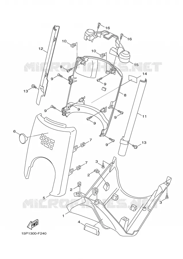 LEG SHIELD Yamaha SCOOTER 50 2007 GIGGLE  XF50