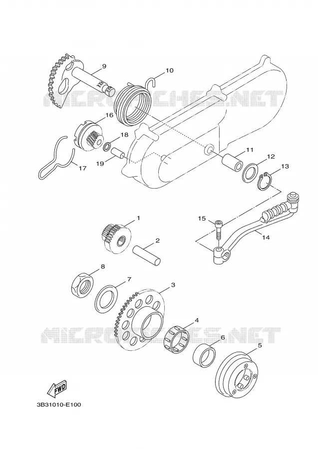 STARTER MOTOR Yamaha SCOOTER 50 2007 GIGGLE  XF50